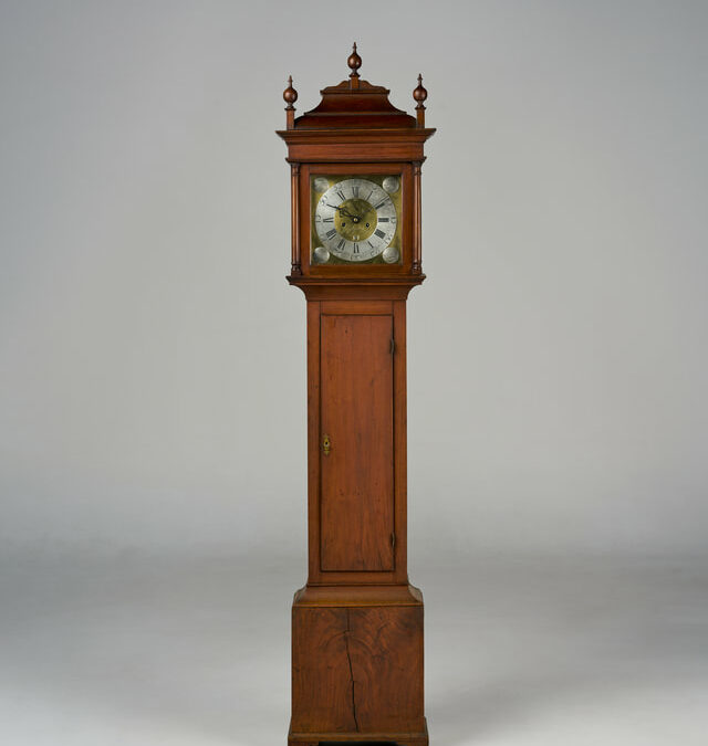TALL CASE CLOCK BY ISAAC JACKSON OF NEW GARDEN, PENNSYLVANIA “TIME PASSETH SWIFTLY AWAY”