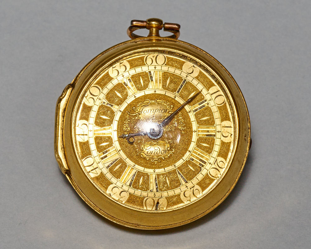 THE MIFFLIN-LARGE FAMILY  GOLD POCKET WATCH BY THOMAS TOMPION OF LONDON