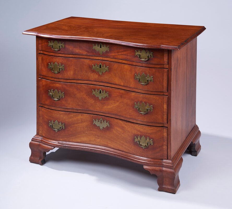 BLOCKED END, REVERSE SERPENTINE  ​CHEST OF DRAWERS