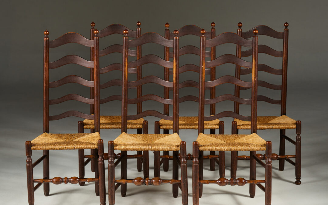 Set of Six Ladderback Chairs