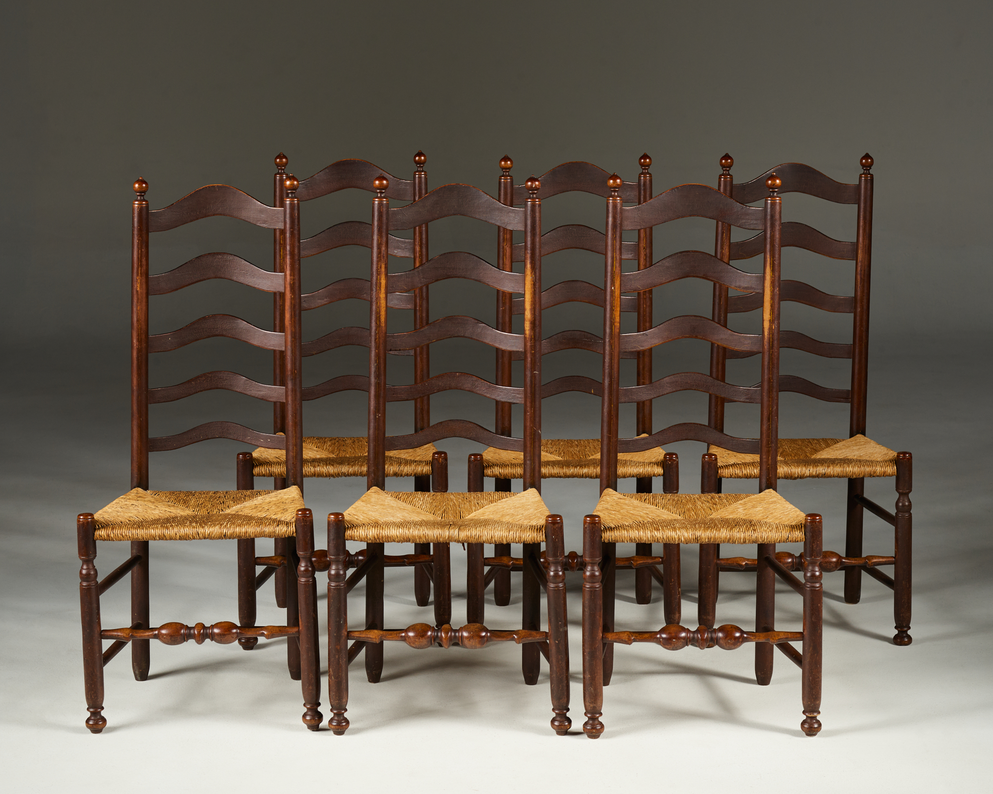 Set of Six Ladderback Chairs
