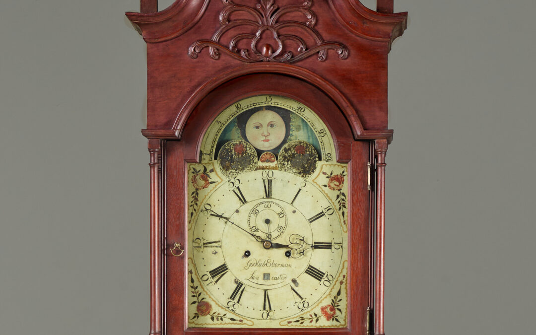 Tall Case Clock by John Gottleib Eberman of Lancaster, Pennsylvania